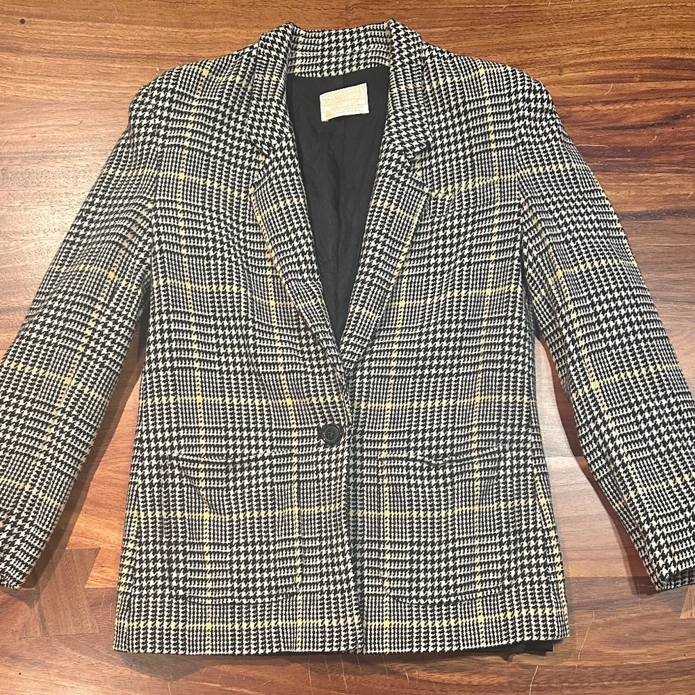 Pendleton Vintage Yellow & Black Blazer